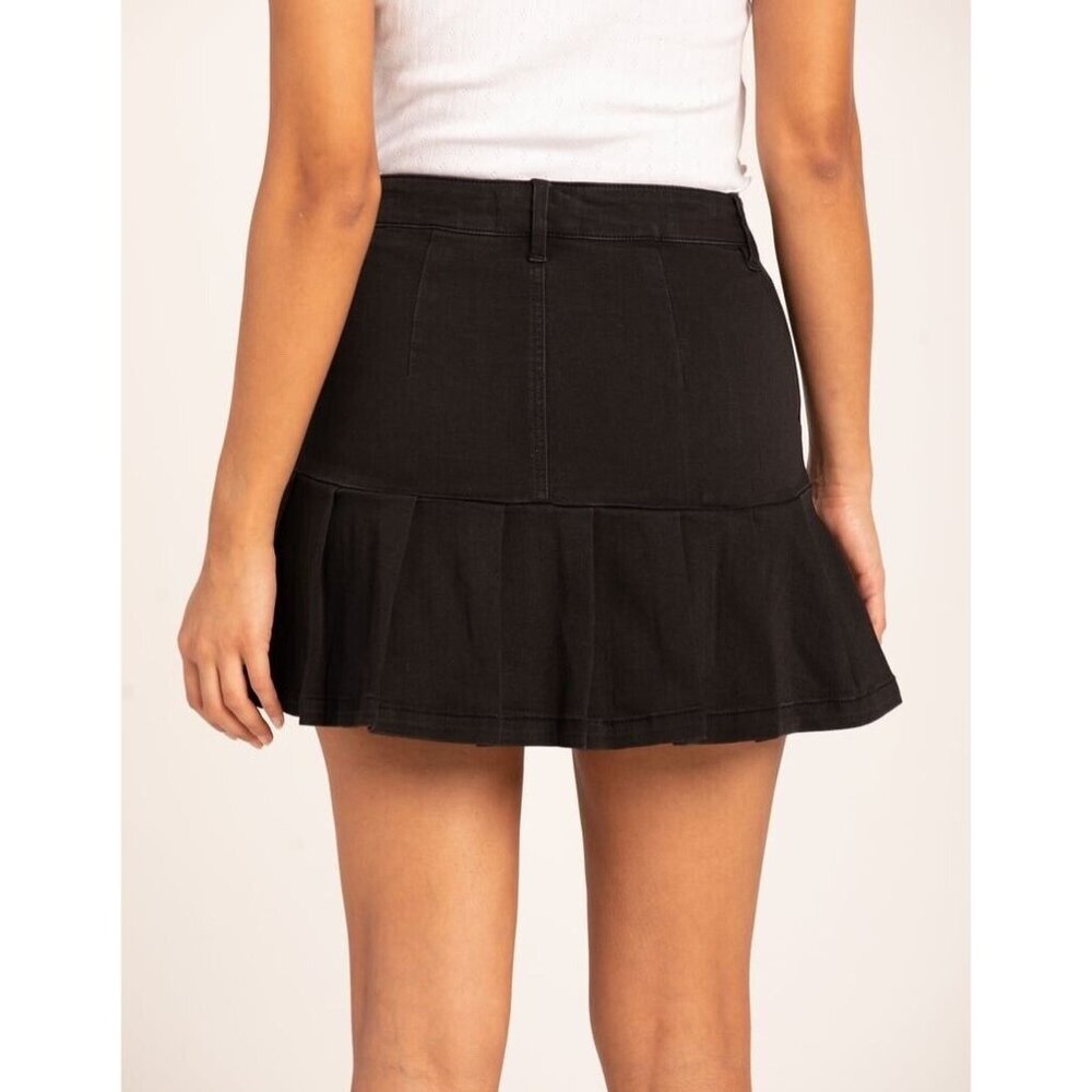 RSQ Pleated Denim Black Cheer Skirt Size‎ Small - Picture 4 of 10
